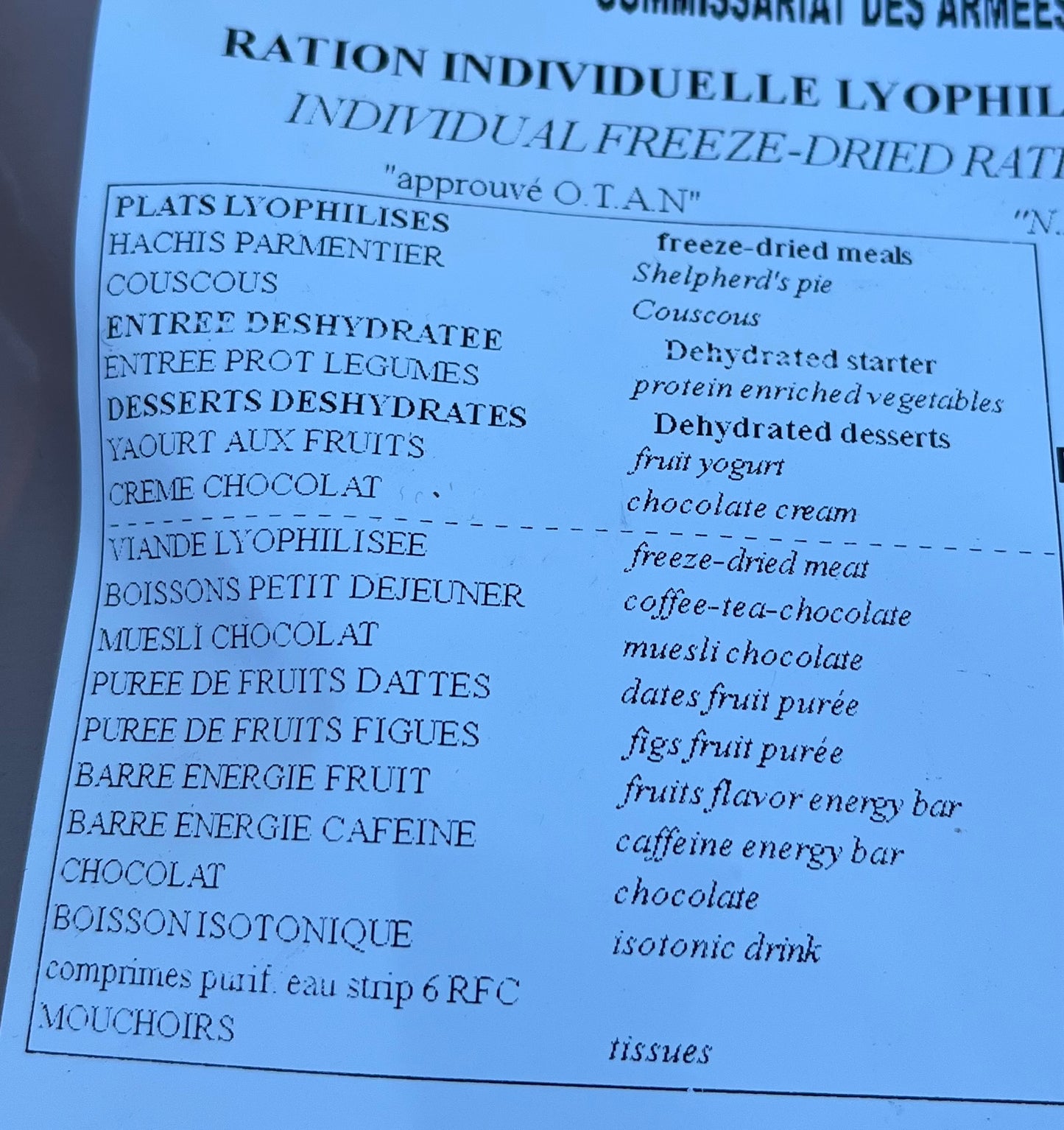 Ration RIL