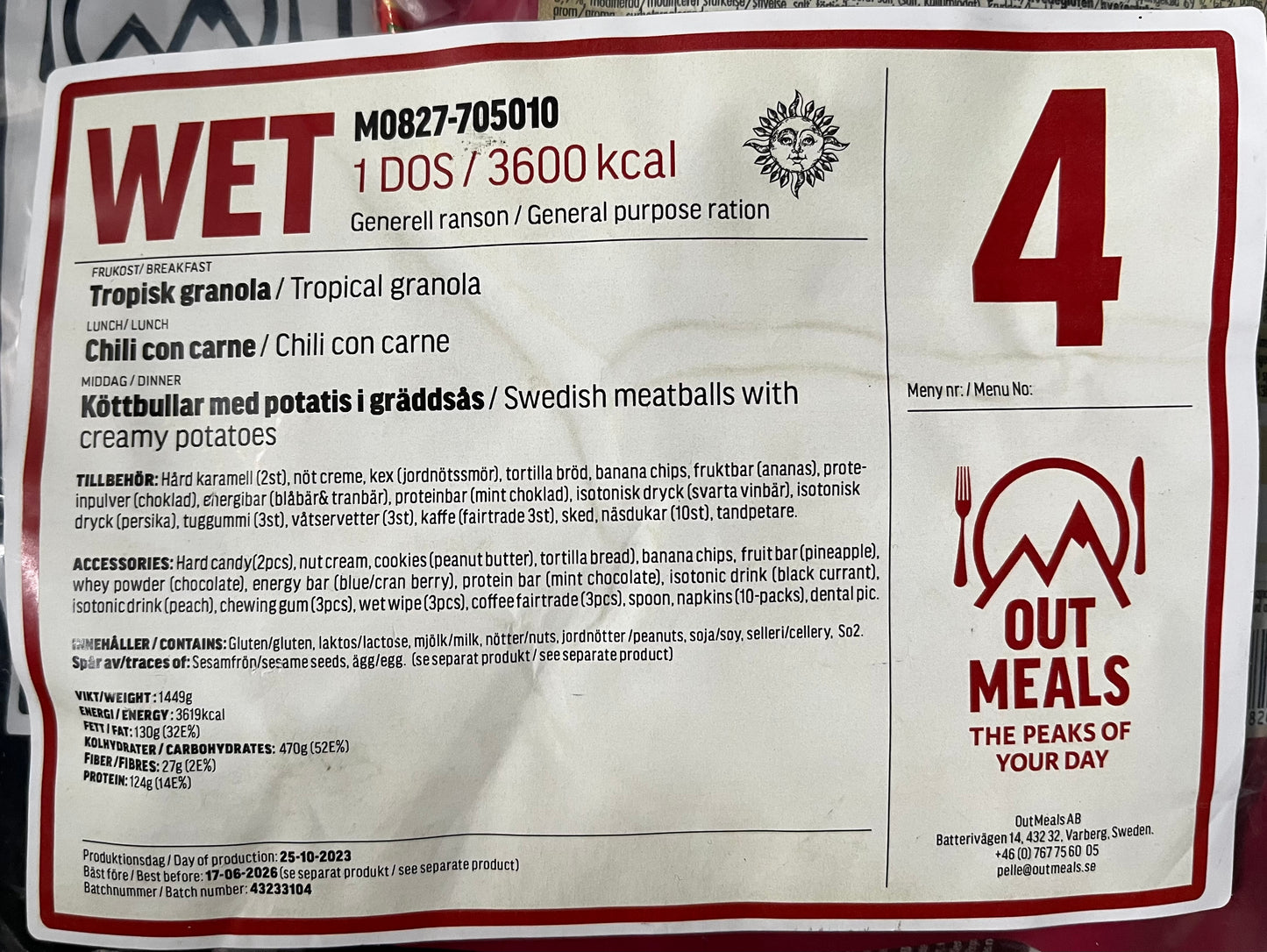 Ration de combat suédoise