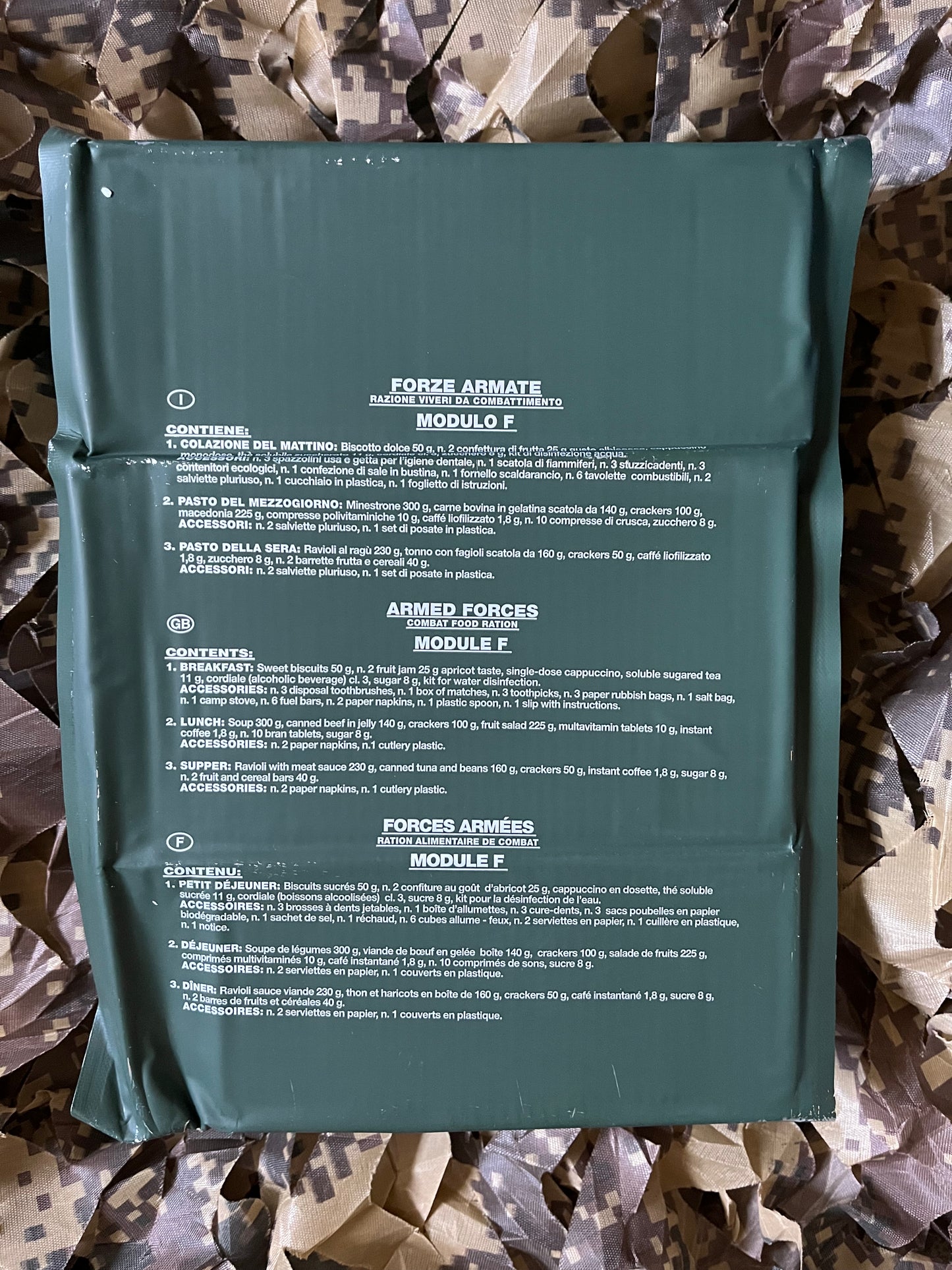 Ration de combat italienne module F