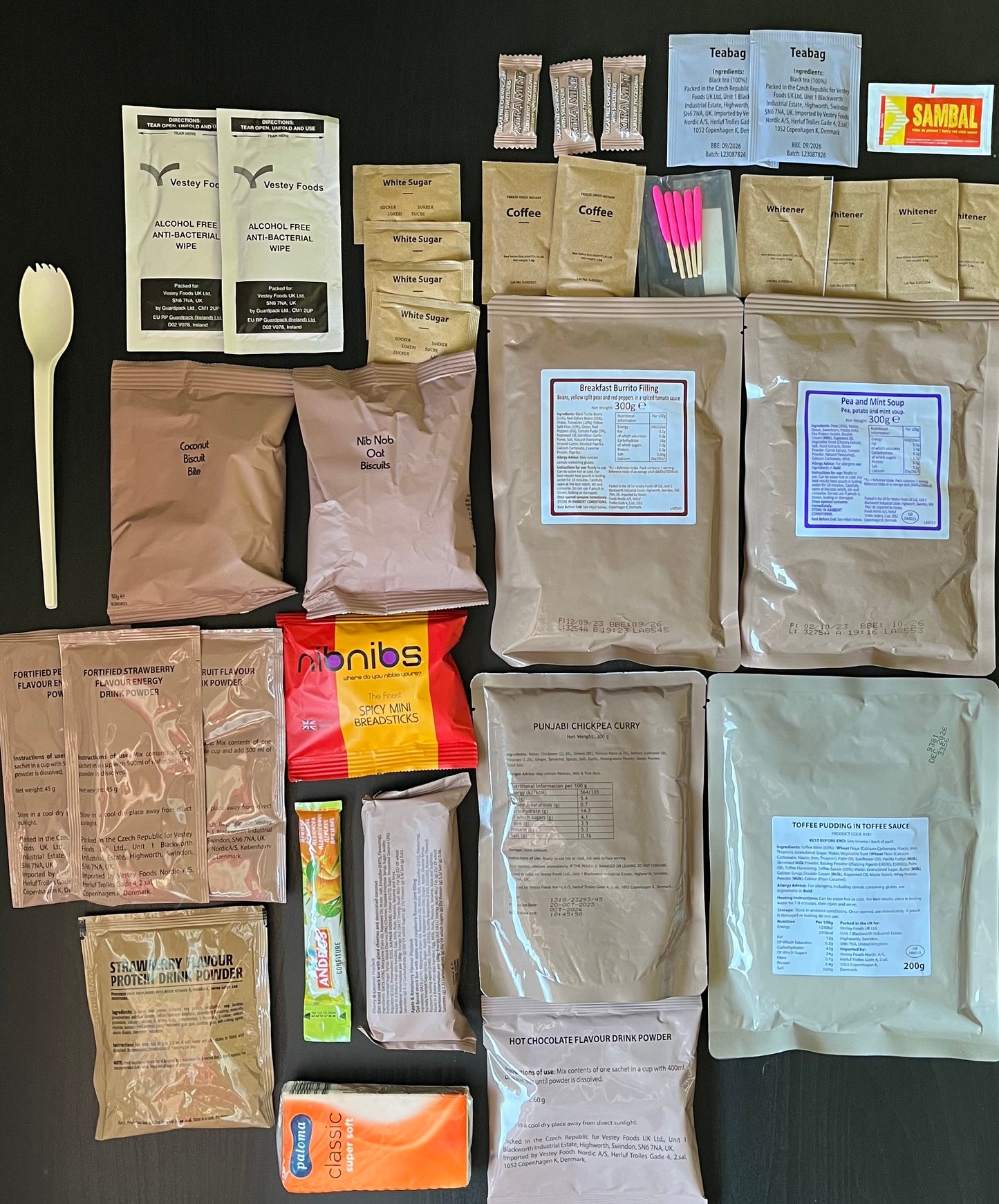 Ration de combat anglaise végétarienne