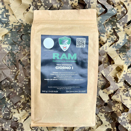 Ration italienne troupe commando alpin - Menu 1