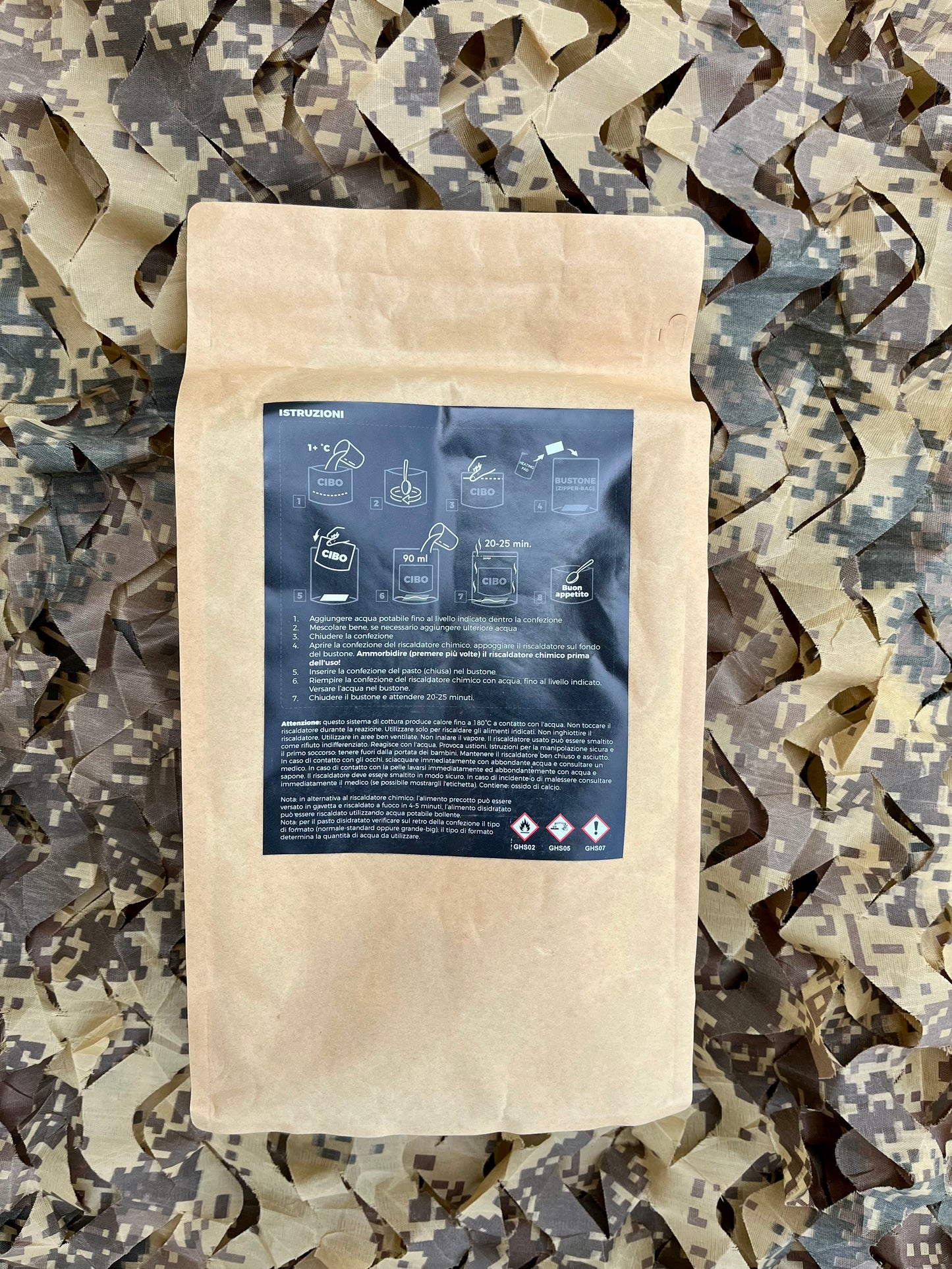 Ration italienne troupe commando alpin - Menu 1
