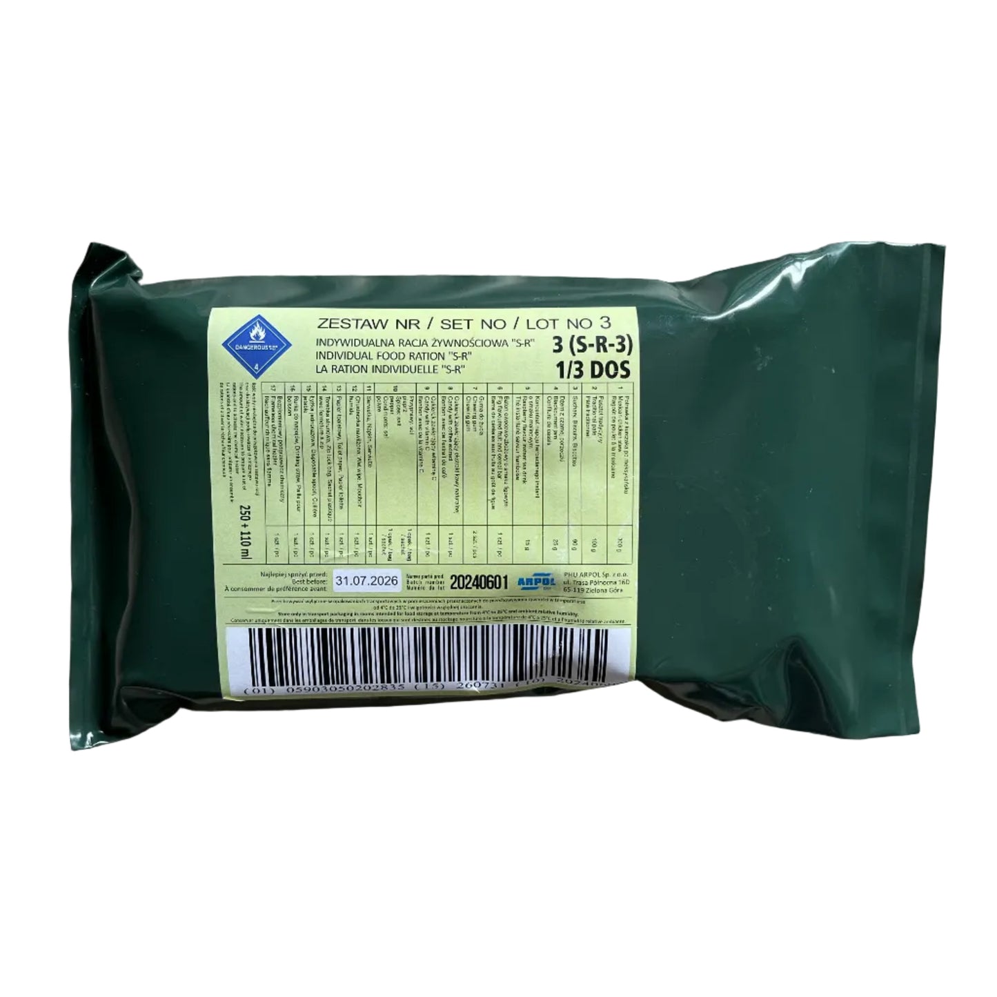Ration polonaise 8h
